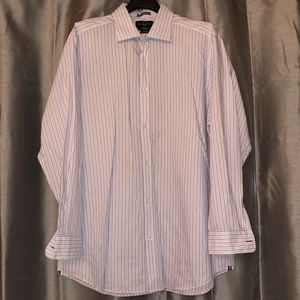 Black Brown 1825 Dual Pencil Stripe Dress Shirt 17